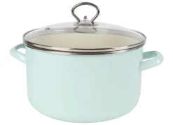 Krüger Emaille-Fleischtopf Mit Glasdeckel 16Cm Mint Outlet
