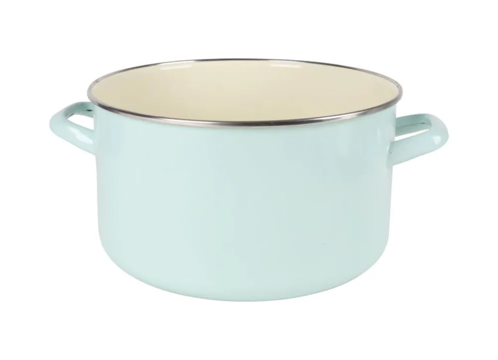 Krüger Emaille-Fleischtopf Mit Glasdeckel 16Cm Mint Outlet
