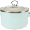 Krüger Emaille-Fleischtopf Mit Glasdeckel 24Cm Mint Outlet