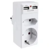 TAS Electronics 2-Fach Steckdosenadapter Mit 2 Usb-Anschlussen Discount