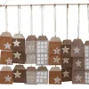 New Home Christmas Filz-Adventskalender Hauser 72X107Cm Natur/Braun Hot