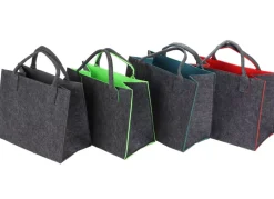 New Home Filz-Einkaufstasche Mit Farbkontrast 35X20X28Cm Discount