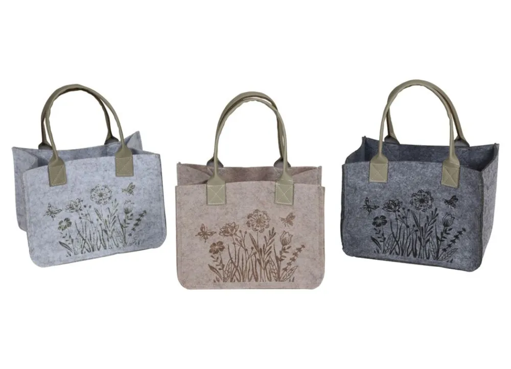 New Home Filztasche Mit Fruhlingsmotiv 24X14,5X30Cm New