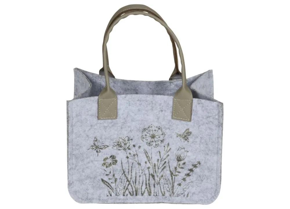 New Home Filztasche Mit Fruhlingsmotiv 24X14,5X30Cm New