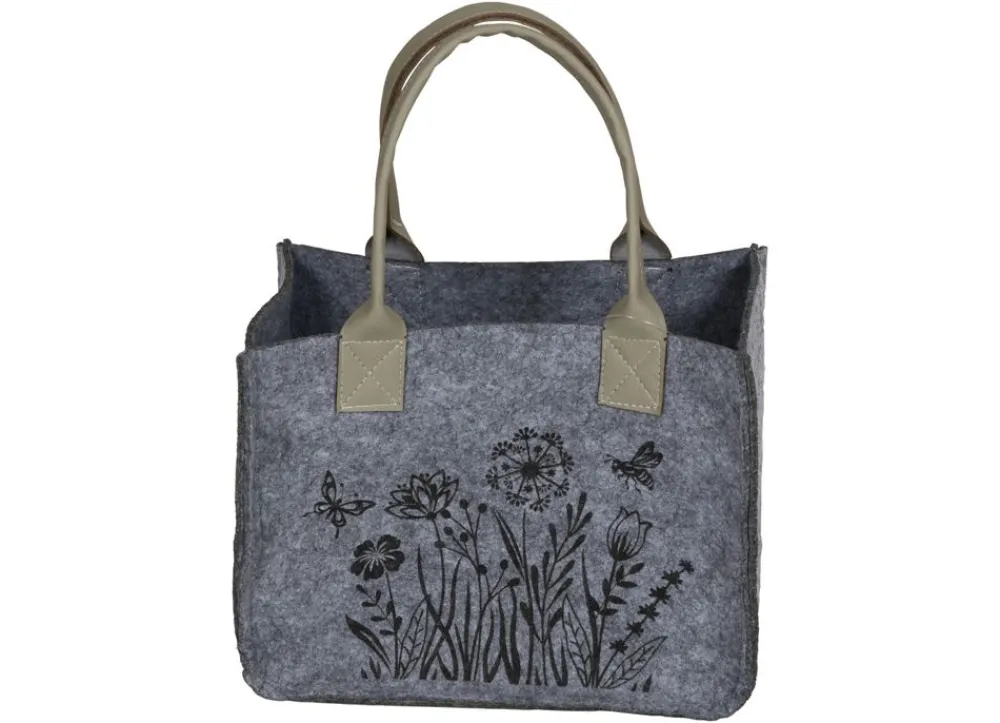 New Home Filztasche Mit Fruhlingsmotiv 24X14,5X30Cm New