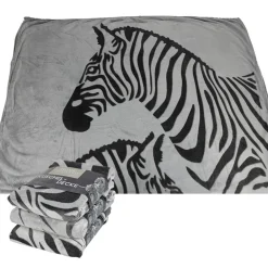 TP Flanell-Kuscheldecke Mit Zebra-Print 150X200Cm Clearance
