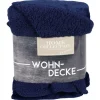Home Collection Flanell-Wohndecke 150X200Cm Marineblau