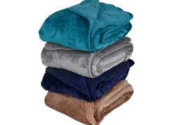Home Collection Flanell-Wohndecke 150X200Cm Marineblau