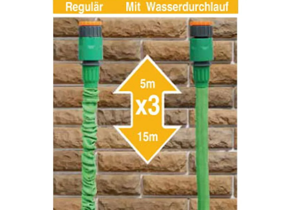 Grüner Jan Flexi-Gartenschlauch-Set 5-15M Clearance