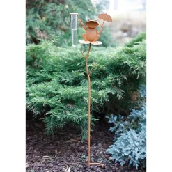 TP Gartenstecker Regenmesser Frosch 99Cm Rostbraun Discount