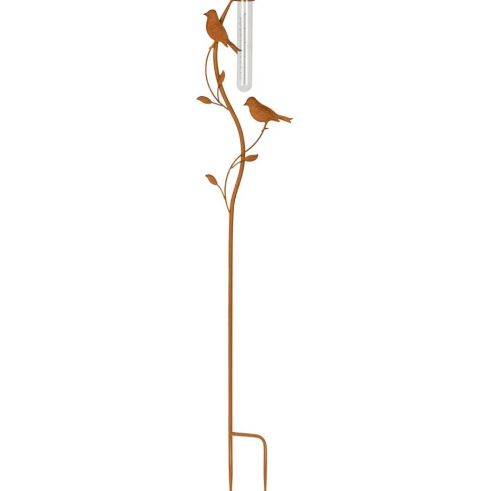 TP Gartenstecker Regenmesser Vogel 100Cm Rostbraun Outlet