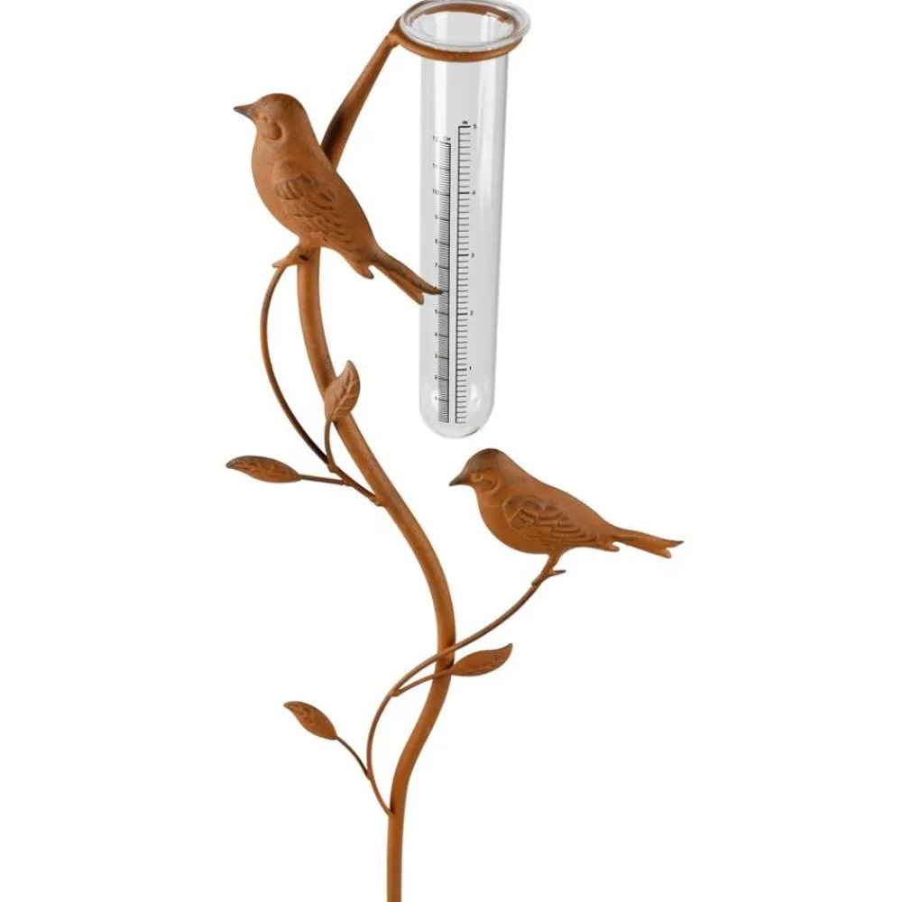 TP Gartenstecker Regenmesser Vogel 100Cm Rostbraun Outlet