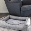 TP Gepolstertes Hundebett Gr. S 65X49X17Cm Grau Clearance