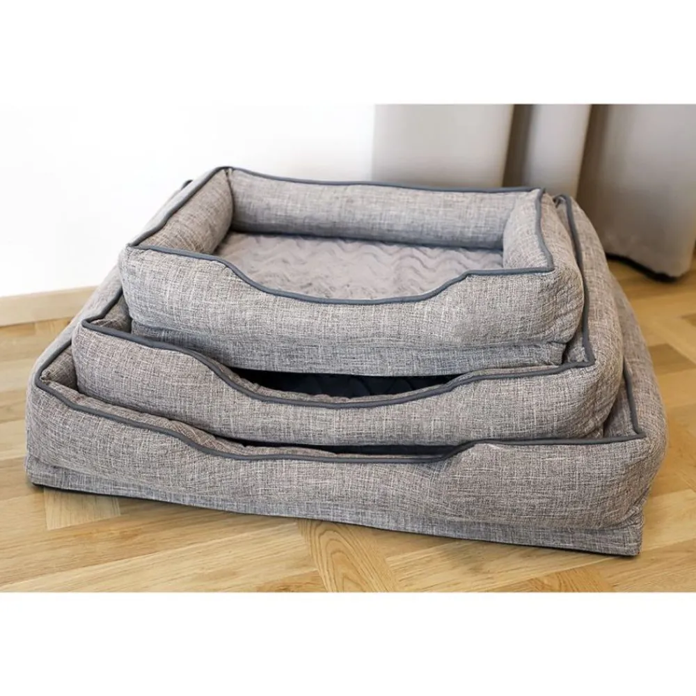 TP Gepolstertes Hundebett Gr. S 65X49X17Cm Grau Clearance