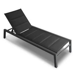 Sunny Moments Gepolsterte Sonnenliege 190X70X95Cm Anthrazit/Schwarz New