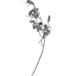 TP Glitzerzweig Mit Tannenzapfen Und Beeren 100Cm Hot