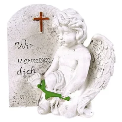 TP Grab-Spruchstein Engel Mit Rose 17X20,5X10Cm Outlet