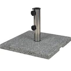 Sunny Moments Granit-Sonnenschirmständer Eckig 20Kg, Poliertes Granit, Gewicht: 20Kg Best