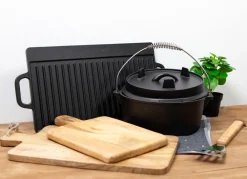 T. Philipps BBQ Grillplatte Aus Gusseisen 42X23X1,5Cm New