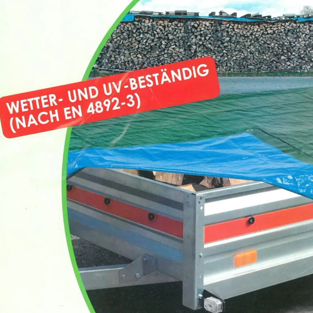 Grüner Jan Gruner Jan Gewebeplane Mit Aluminiumosen 4X5M Grun/Blau New
