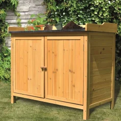 Grüner Jan Gruner Jan Holz-Pflanztisch Mit Stauraum 2In1 94X47X94Cm Best