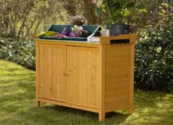 Grüner Jan Gruner Jan Holz-Pflanztisch Mit Stauraum 2In1 94X47X94Cm Best