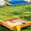 Grüner Jan Junior Gruner Jan Junior Sandkasten Aus Holz Mit Dach Outlet