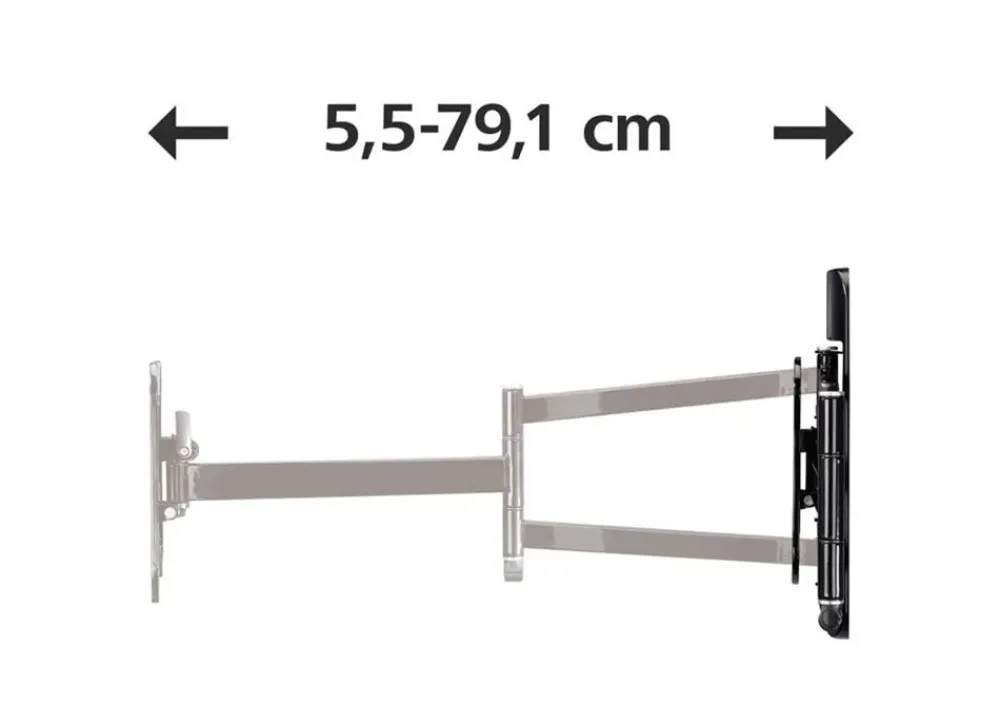 hama 108732 Tv-Wandhalterung Fullmotion 19-48" Schwarz