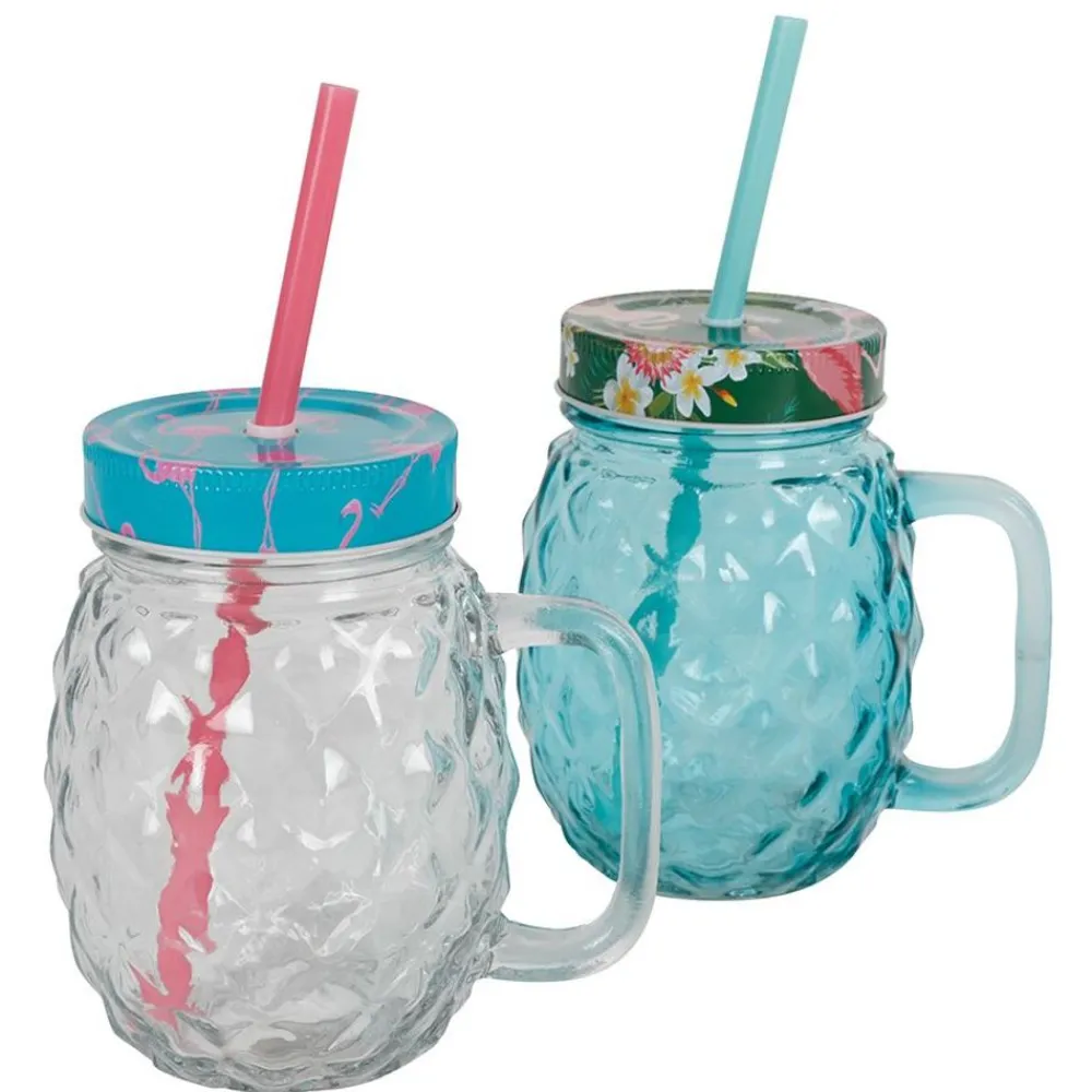 TP Henkelglas Ananas Mit Schraubdeckel Und Trinkhalm Online