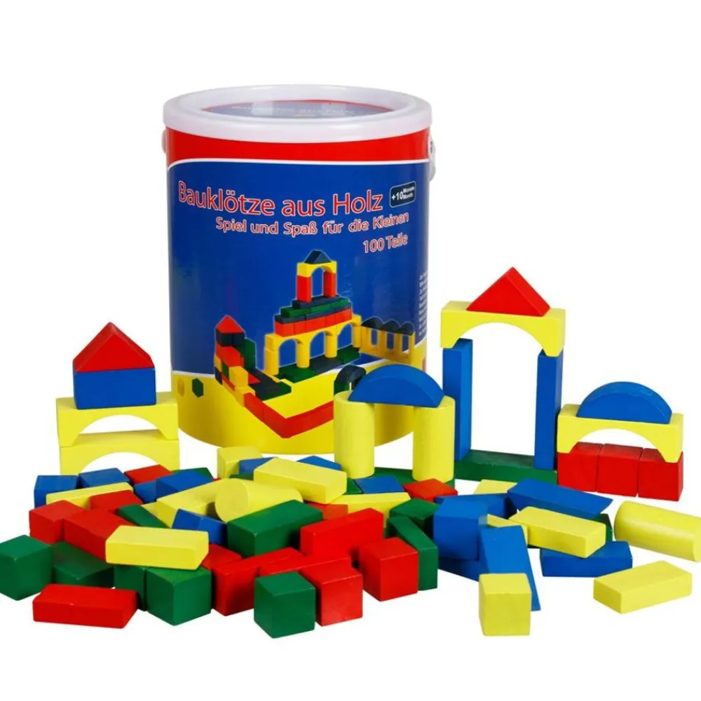TP Holzbauklotze Bunt 100 Stuck New