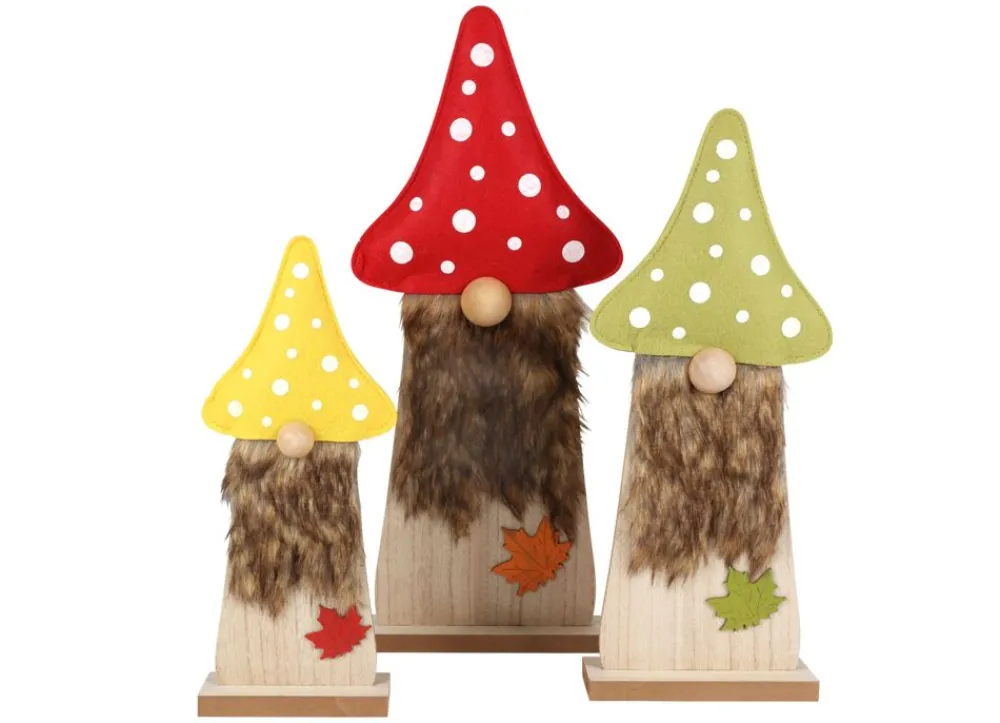 New Home Autumn Holzdeko Herbstwichtel 32,5Cm