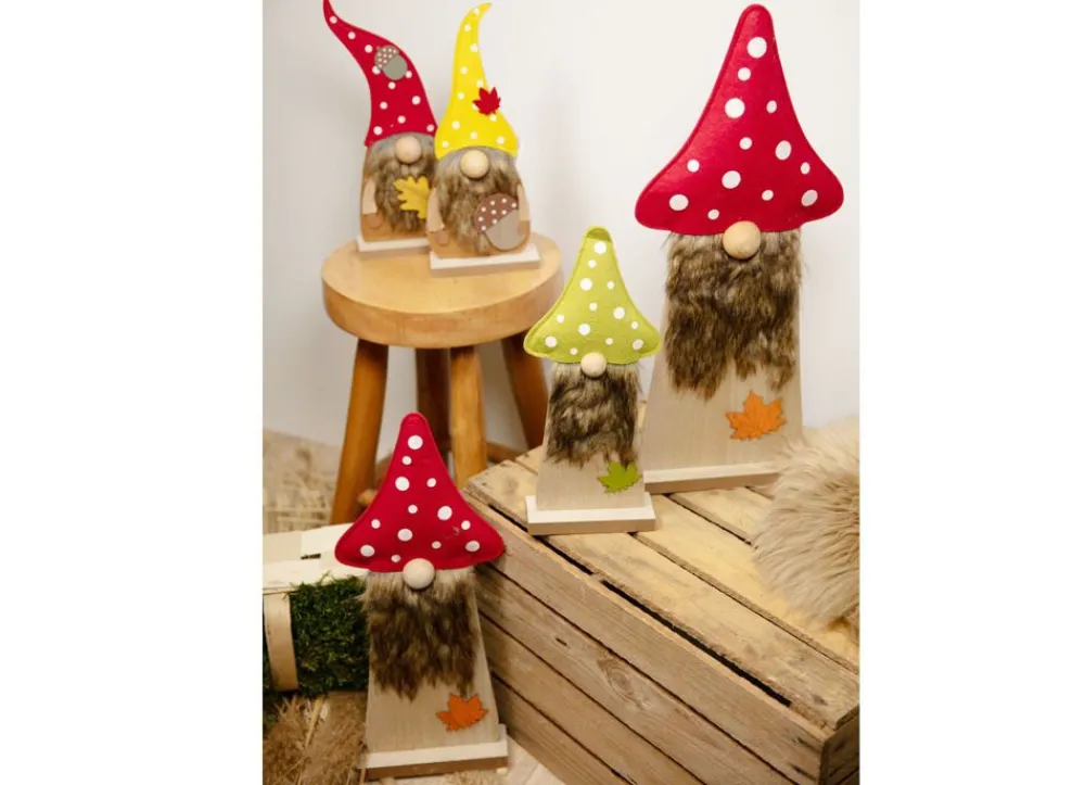 New Home Autumn Holzdeko Herbstwichtel 32,5Cm