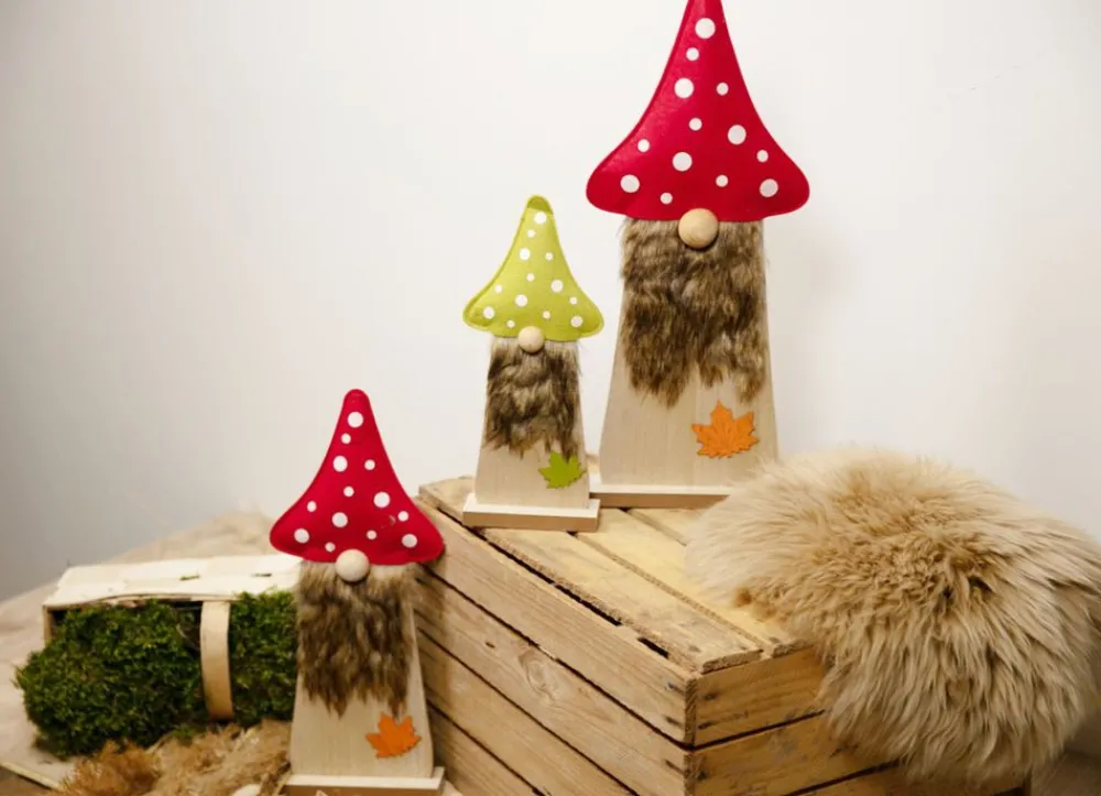 New Home Autumn Holzdeko Herbstwichtel 32,5Cm