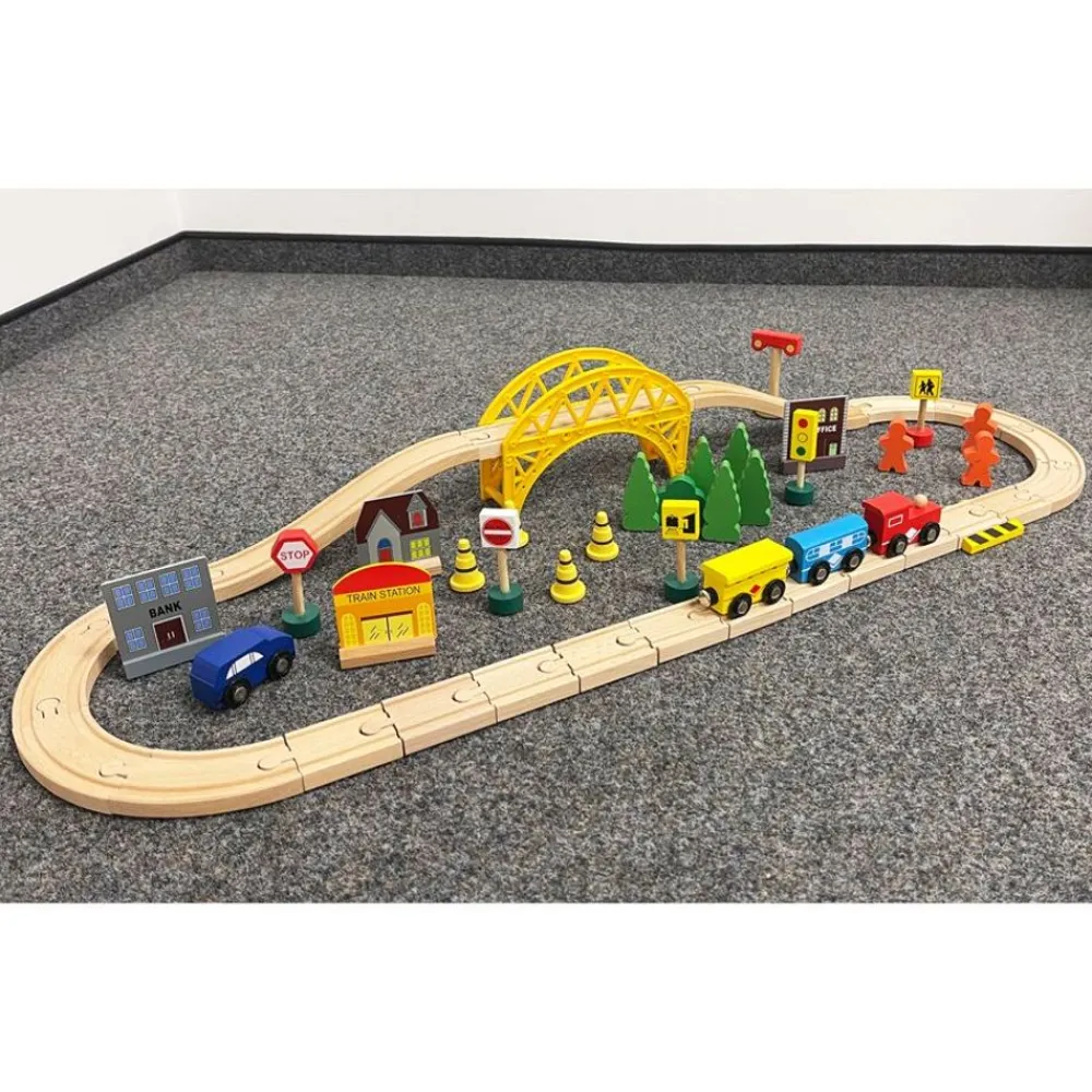 TP Holzeisenbahn-Spielset 60-Teilig Outlet