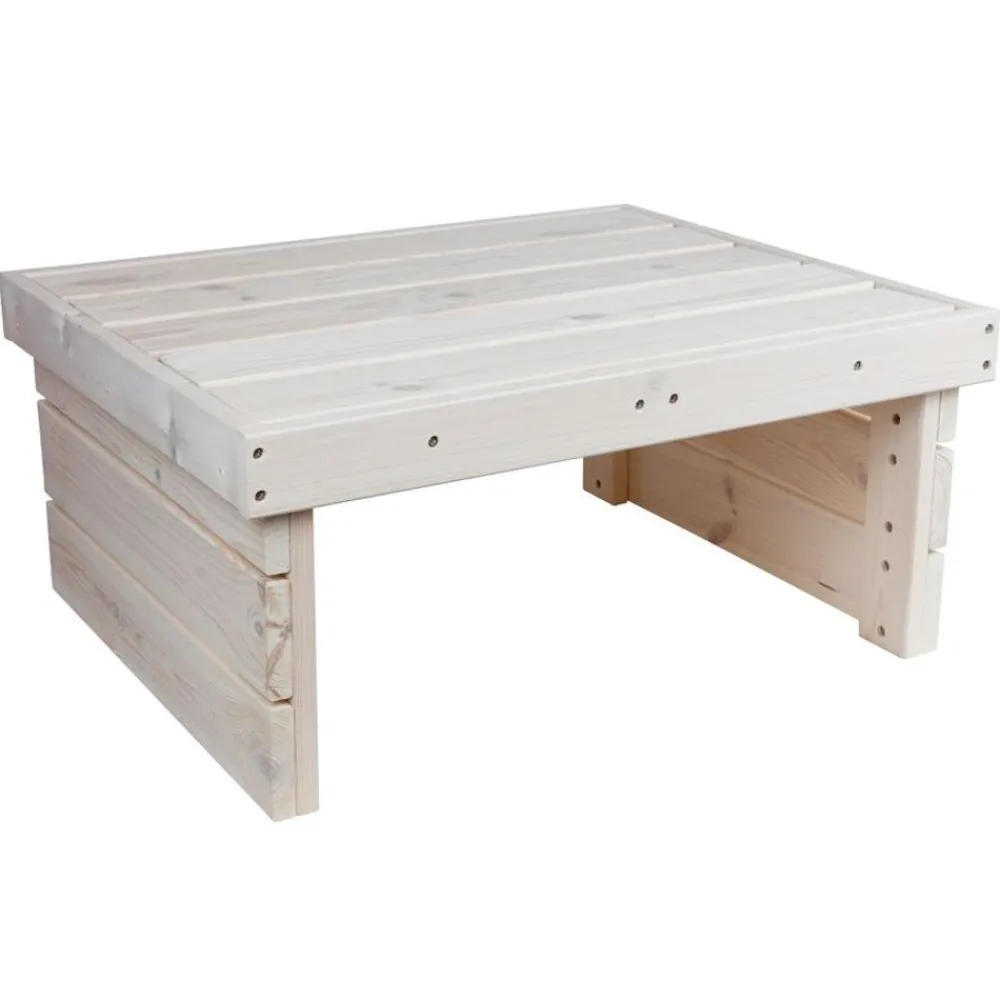 TP Holz-Gartentisch 70X32X59Cm White-Washed New