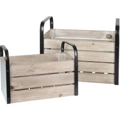 TP Holzkisten-Set Mit Metallgriffen 2-Teilig Best