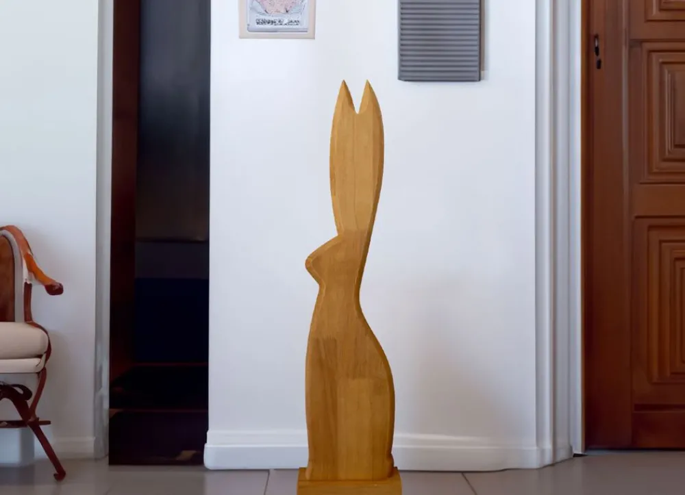 TP Holz-Osterhase Gros 75Cm New