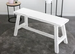 TP Holz-Sitzbank Ranch Used-Look 90X34X46Cm Weis Hot