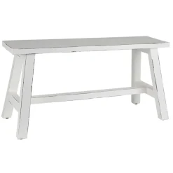 TP Holz-Sitzbank Ranch Used-Look 90X34X46Cm Weis Hot