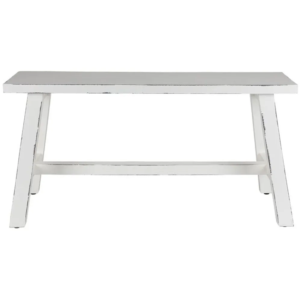 TP Holz-Sitzbank Ranch Used-Look 90X34X46Cm Weis Hot