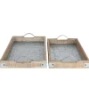 TP Holztablett-Set Mit Zinkplatte 2-Teilig Online