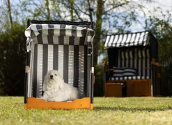 TP Hundestrandkorb Grau/Weis Discount