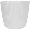Prosperplast Indoor-Ubertopf Milly Rillendesign 29Cm Weis Clearance