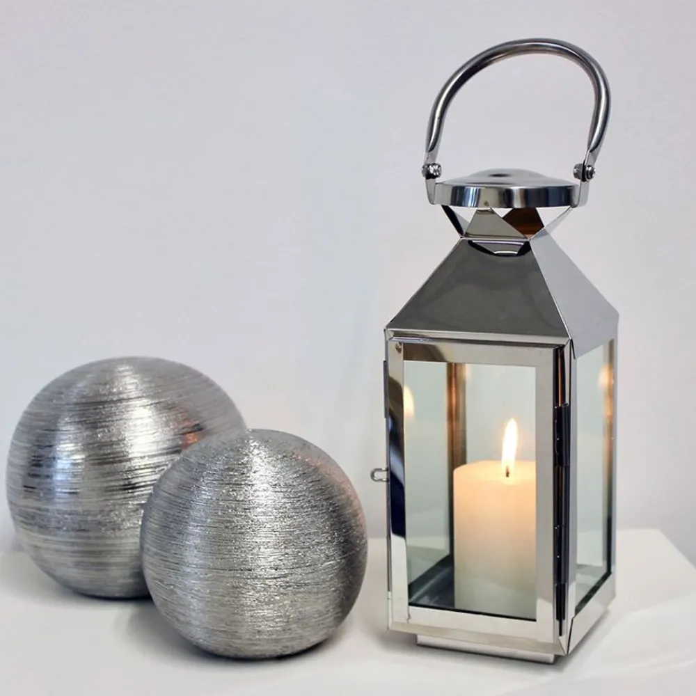 New Home Keramik-Dekokugel Klein 12,5X12Cm Silber Clearance