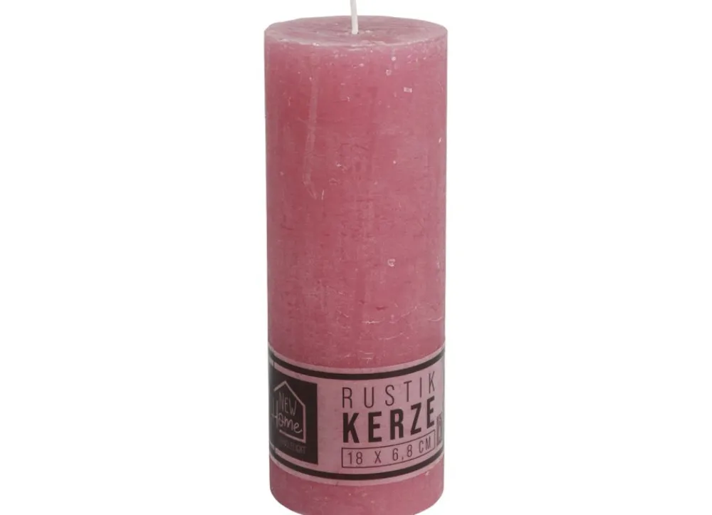 New Home Candlelight Kerze Rustikal 68X180Mm Altrosa