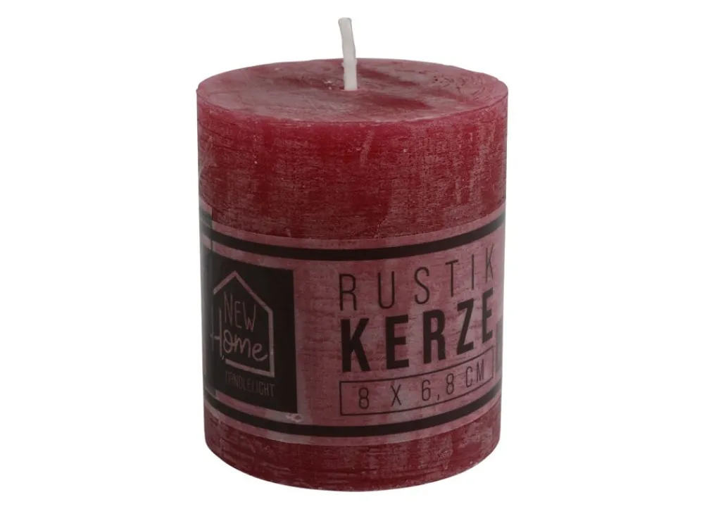 New Home Candlelight Kerze Rustikal 68X80Mm Beere