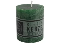 New Home Candlelight Kerze Rustikal 68X80Mm Dunkelgrun Discount