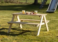 Sunny Moments Kinder-Picknicktisch Aus Kiefernholz 90X50X79Cm Outlet