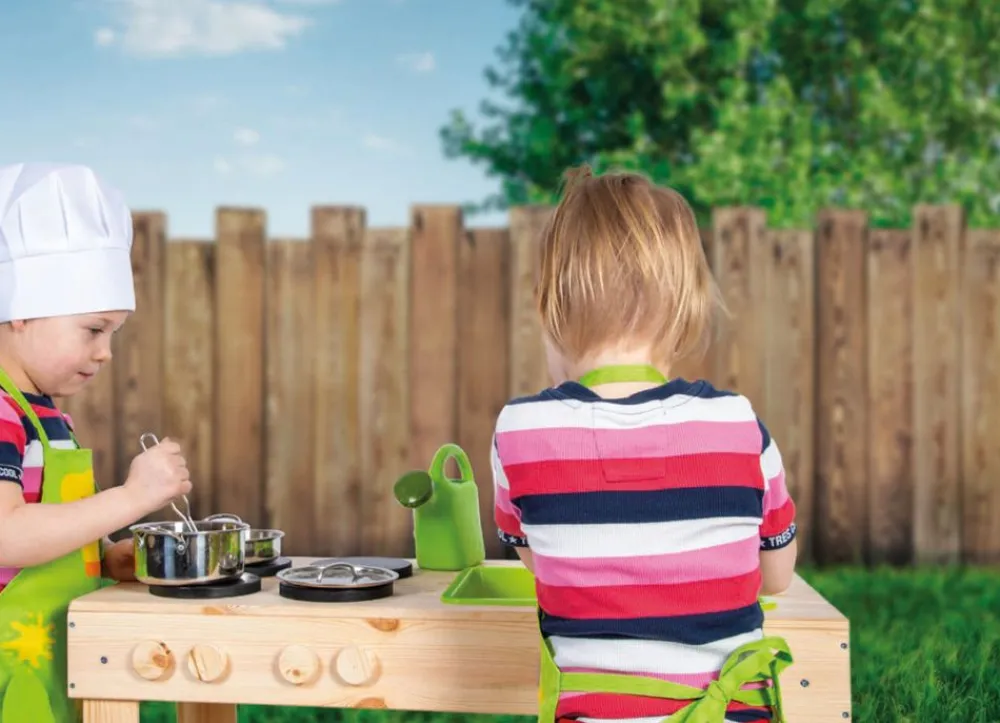 Kids in the Garden Kinder-Spielkuche Aus Holz 78X72X40Cm Hot