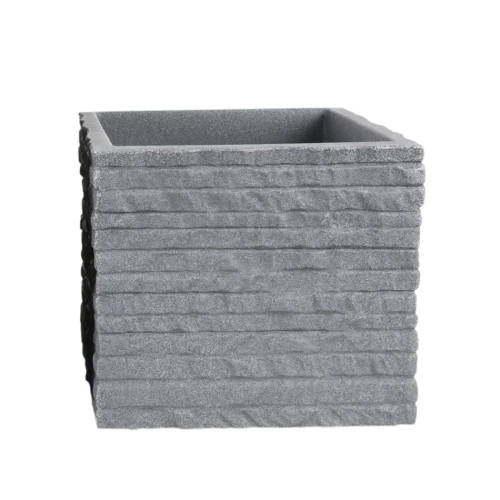 Jelenia Plast Kubus Ziegel-Pflanzkübel 27X24X27Cm Grau Clearance
